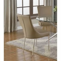 Best Sale 🌟 Milan Patricia Club Faux Leather Dining Chair In Brown (Set Of 2) 🎁 -Cheap Office Chairs Store 2385088 2 L