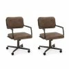 Hot Sale 🎉 Chromcraft Douglas Swivel Dining Arm Chair In Chestnut And Bronze (Set Of 2) 😀 2 Hot Sale 🎉 Chromcraft Douglas Swivel Dining Arm Chair In Chestnut And Bronze (Set Of 2) 😀 -Cheap Office Chairs Store 2387465 1 L