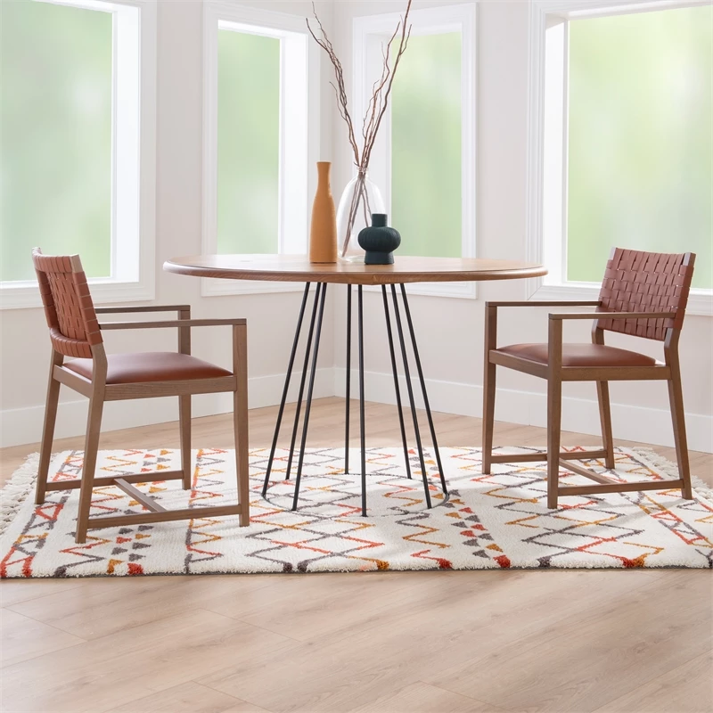 Buy ๐ฏ Linon Hutton Solid Wood And Leather Arm Chair In Brown ๐ 8 Buy ๐ฏ Linon Hutton Solid Wood And Leather Arm Chair In Brown ๐ - Image 6