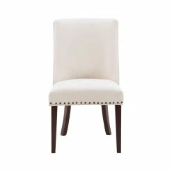 Best Pirce 🛒 Linon Hale Wood Dining Chairs Set Of Two In Espresso And Natural ✨ -Cheap Office Chairs Store 2391569 2 L