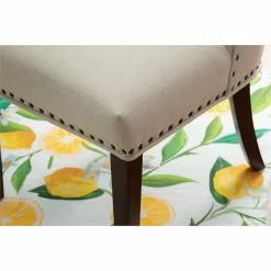 Best Pirce 🛒 Linon Hale Wood Dining Chairs Set Of Two In Espresso And Natural ✨ -Cheap Office Chairs Store 2391569 6 L