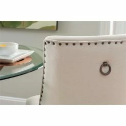 Best Pirce 🛒 Linon Hale Wood Dining Chairs Set Of Two In Espresso And Natural ✨ -Cheap Office Chairs Store 2391569 7 L