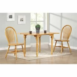 Discount 🔥 Sunset Trading Selections Arrowback Windsor Dining Side Chair In Light Oak Solid Wood Set Of 2 👍 -Cheap Office Chairs Store 2397380 1 L