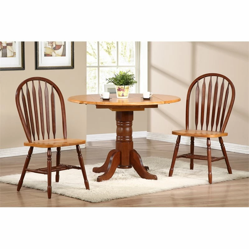 Discount 😀 Sunset Trading Selections Arrowback Windsor Dining Chair Nutmeg Brown Light Oak Wood Set Of 2 😉 6 Discount 😀 Sunset Trading Selections Arrowback Windsor Dining Chair Nutmeg Brown Light Oak Wood Set Of 2 😉 - Image 4