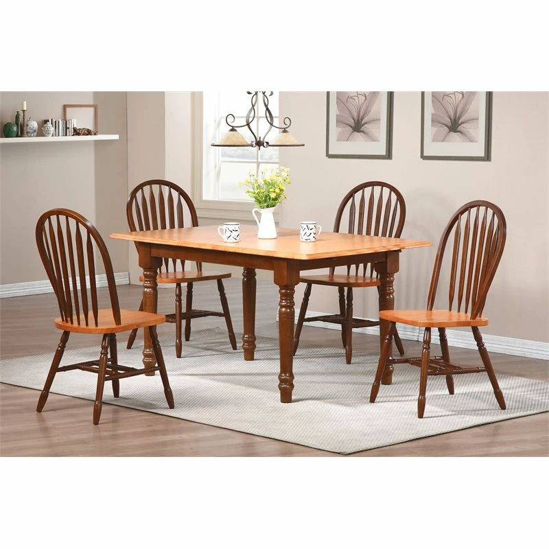 Discount 😀 Sunset Trading Selections Arrowback Windsor Dining Chair Nutmeg Brown Light Oak Wood Set Of 2 😉 7 Discount 😀 Sunset Trading Selections Arrowback Windsor Dining Chair Nutmeg Brown Light Oak Wood Set Of 2 😉 - Image 5