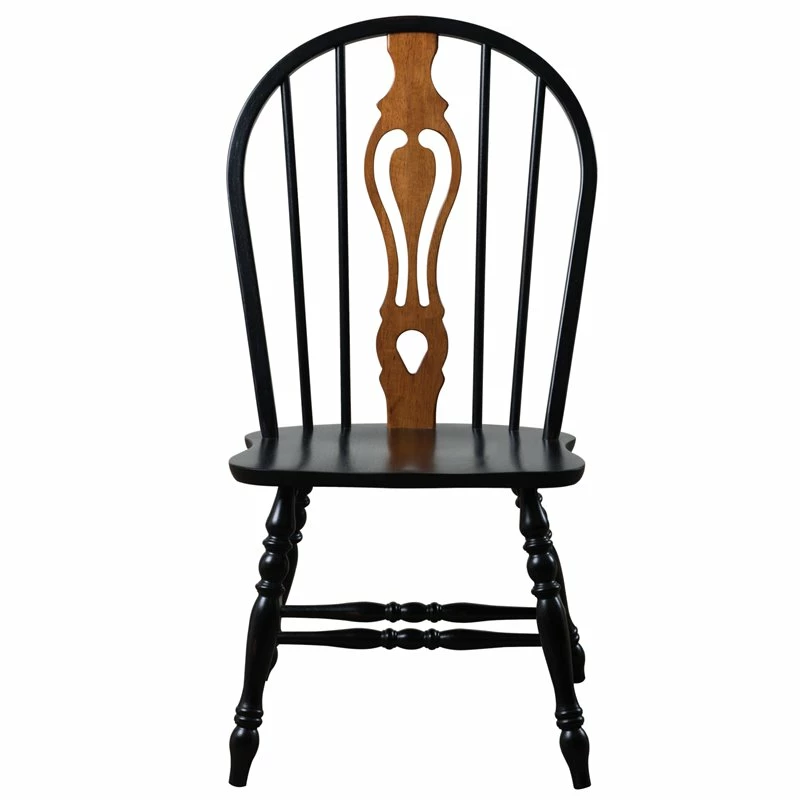 Promo ๐ Sunset Trading Selections Keyhole Windsor Dining Chairs Black/Cherry Distressed Wood Set Of 2 ๐คฉ 4 Promo ๐ Sunset Trading Selections Keyhole Windsor Dining Chairs Black/Cherry Distressed Wood Set Of 2 ๐คฉ - Image 2