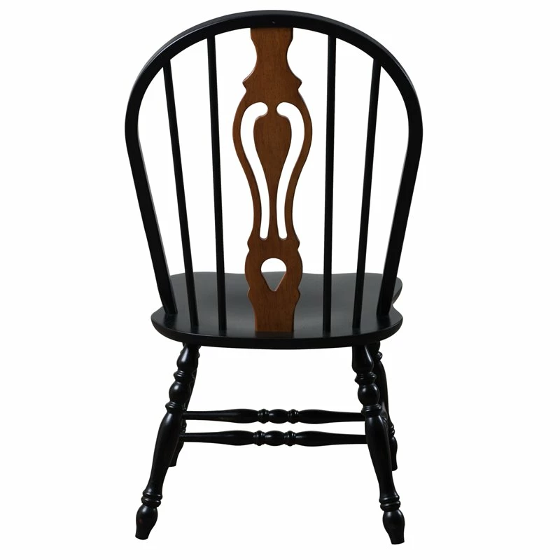Promo ๐ Sunset Trading Selections Keyhole Windsor Dining Chairs Black/Cherry Distressed Wood Set Of 2 ๐คฉ 5 Promo ๐ Sunset Trading Selections Keyhole Windsor Dining Chairs Black/Cherry Distressed Wood Set Of 2 ๐คฉ - Image 3