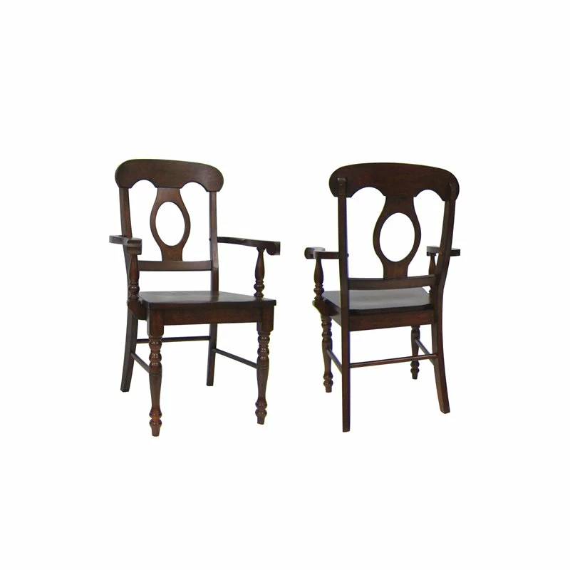Coupon ๐ Sunset Trading Andrews 17.5" Napoleon Wood Dining Armchairs In Brown (Set Of 2) ๐งจ 4 Coupon ๐ Sunset Trading Andrews 17.5" Napoleon Wood Dining Armchairs In Brown (Set Of 2) ๐งจ - Image 2