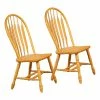 New 👍 Sunset Trading Selections Comfort Windsor Dining Side Chairs In Light Oak Solid Wood (Set Of 2) 😉 -Cheap Office Chairs Store 2397417 4 L