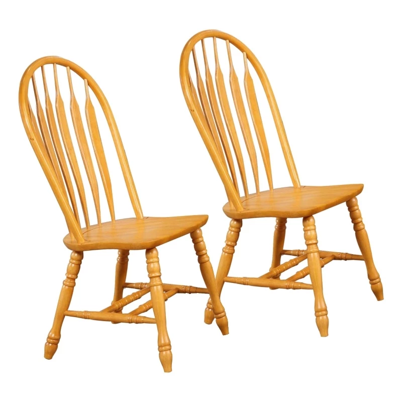 New 👍 Sunset Trading Selections Comfort Windsor Dining Side Chairs In Light Oak Solid Wood (Set Of 2) 😉 3 New 👍 Sunset Trading Selections Comfort Windsor Dining Side Chairs In Light Oak Solid Wood (Set Of 2) 😉