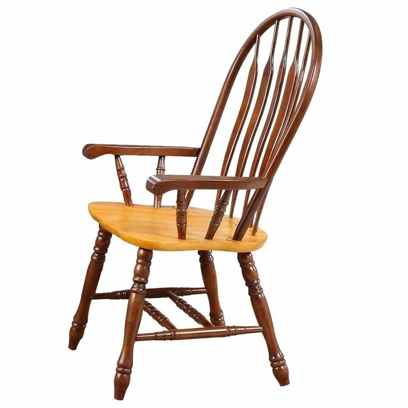 New โค๏ธ Sunset Trading Selections Comfort Windsor Dining Armchair In Nutmeg Brown/Light Oak Solid Wood ๐ฅ 5 New โค๏ธ Sunset Trading Selections Comfort Windsor Dining Armchair In Nutmeg Brown/Light Oak Solid Wood ๐ฅ - Image 3