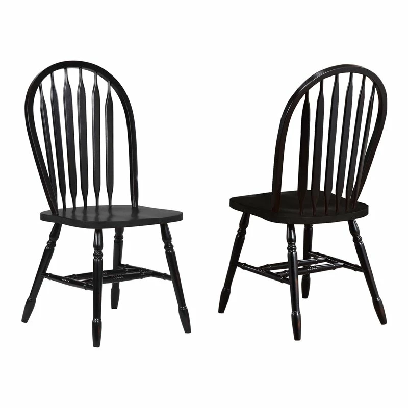 Cheapest ⌛ Sunset Trading Selections Arrowback Windsor Dining Side Chair Black/Cherry Solid Wood Set Of 2 👏 3 Cheapest ⌛ Sunset Trading Selections Arrowback Windsor Dining Side Chair Black/Cherry Solid Wood Set Of 2 👏