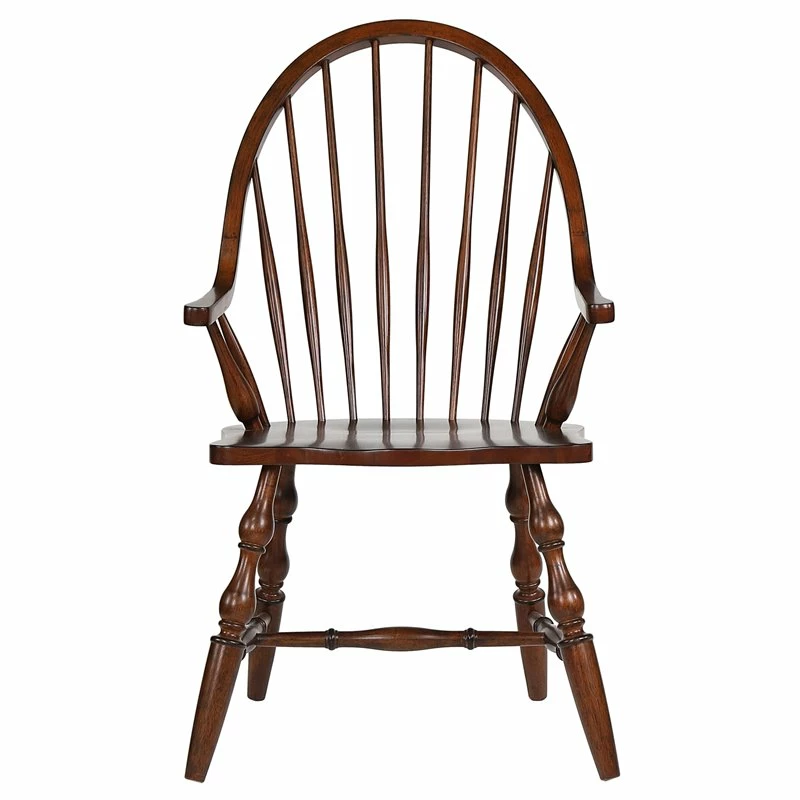 Best Sale 🥰 Sunset Trading Andrews 18" Windsor Wood Dining Chair With Arms In Chestnut Brown 🎁 5 Best Sale 🥰 Sunset Trading Andrews 18" Windsor Wood Dining Chair With Arms In Chestnut Brown 🎁 - Image 3
