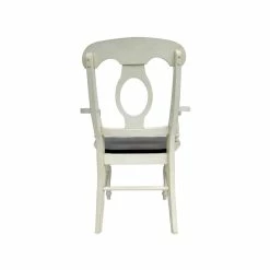 Brand new ✔️ Sunset Trading Andrews 17.5" Napoleon Wood Dining Armchairs In White (Set Of 2) 🧨 -Cheap Office Chairs Store 2397488 3 L