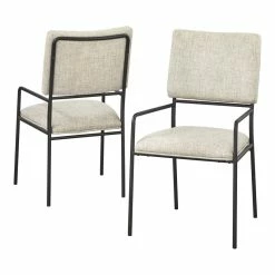 Best Pirce 🛒 TMS Indra 36.3" Modern Fabric Dining Chair In Cream (Set Of 2) 🔔