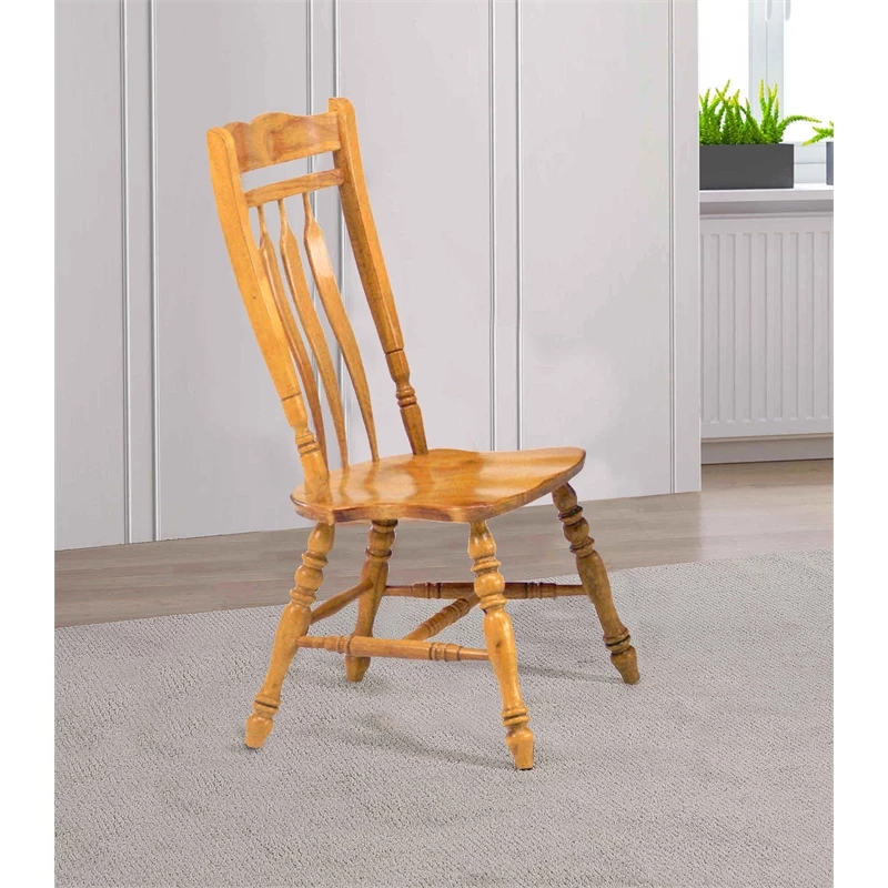 Cheap 🔔 Sunset Trading Oak Selections 18" Wood Aspen Dining Chairs In Oak (Set Of 2) 💯 4 Cheap 🔔 Sunset Trading Oak Selections 18" Wood Aspen Dining Chairs In Oak (Set Of 2) 💯 - Image 2