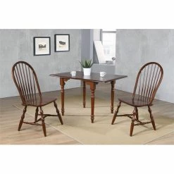 Cheapest 🥰 Sunset Trading Andrews Windsor Wood Dining Chairs In Chestnut (Set Of 2) 🎉 -Cheap Office Chairs Store 2411565 1 L