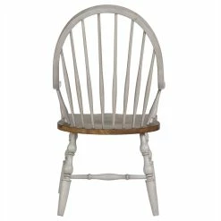 Promo ✔️ Sunset Trading Country Grove 18" Wood Windsor Dining Chair With Arms In Gray ✔️ -Cheap Office Chairs Store 2411674 4 L