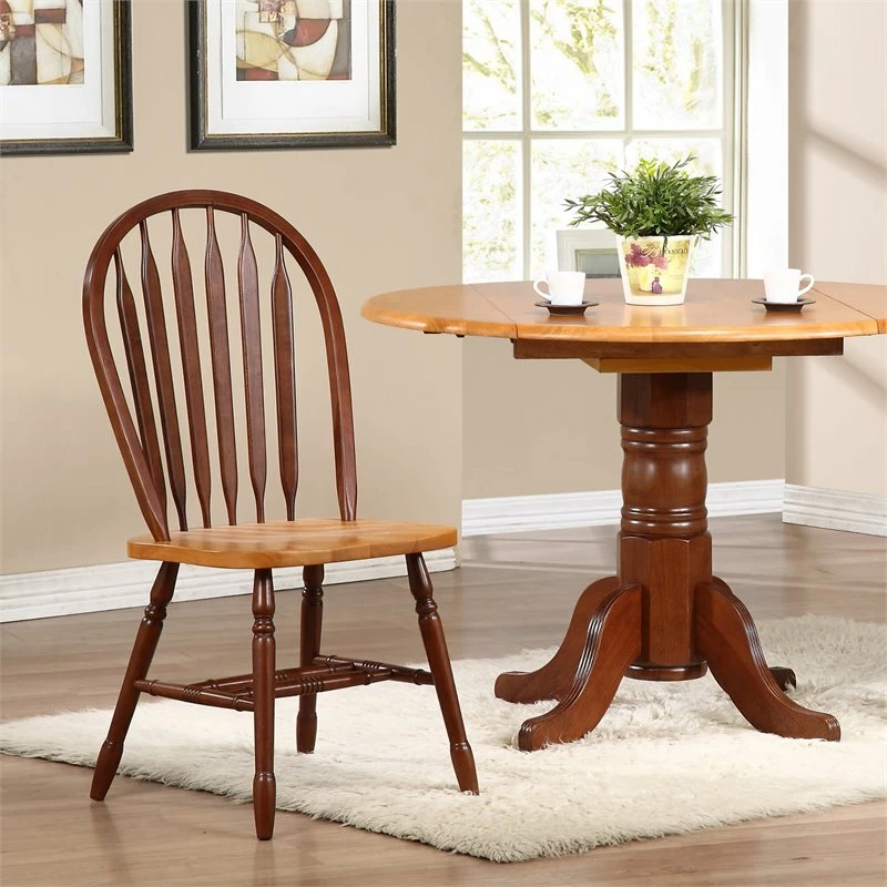 Cheapest ✨ Sunset Trading Selections 17.5" Arrowback Wood Dining Chair In Nutmeg (Set Of 2) 🥰 4 Cheapest ✨ Sunset Trading Selections 17.5" Arrowback Wood Dining Chair In Nutmeg (Set Of 2) 🥰 - Image 2