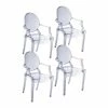 Best reviews of 💯 Pangea Home Lucid 36.5" Bentley Arm Plastic Dining Chair In Clear (Set Of 4) 💯 -Cheap Office Chairs Store 2416595 L