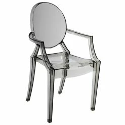 Top 10 😉 Pangea Home Lucid 36.5" Bentley Arm Plastic Dining Chair In Gray (Set Of 4) 🎉 -Cheap Office Chairs Store 2416596 2 L