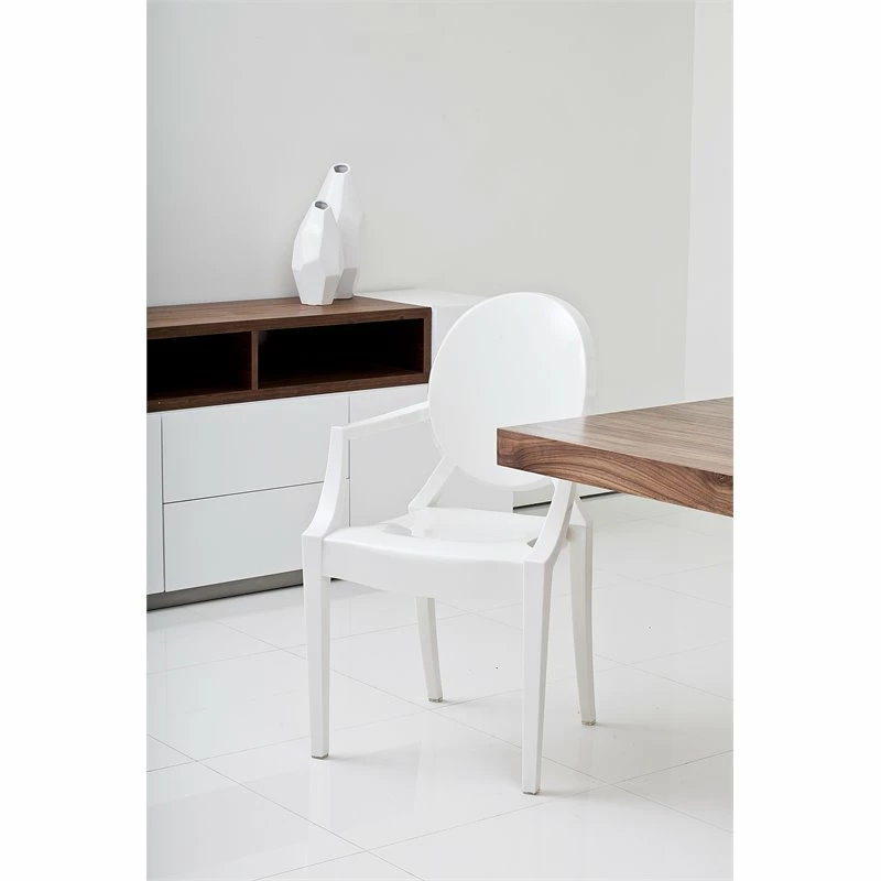 Wholesale ๐ฏ Pangea Home Lucid 36.5" Bentley Arm Plastic Dining Chair In White (Set Of 4) ๐ 6 Wholesale ๐ฏ Pangea Home Lucid 36.5" Bentley Arm Plastic Dining Chair In White (Set Of 4) ๐ - Image 4