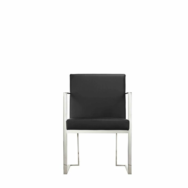 Coupon 🤩 Pangea Home Dexter 18.5" Modern Polyurethane & Metal Arm Chair In Black 🥰 4 Coupon 🤩 Pangea Home Dexter 18.5" Modern Polyurethane & Metal Arm Chair In Black 🥰 - Image 2