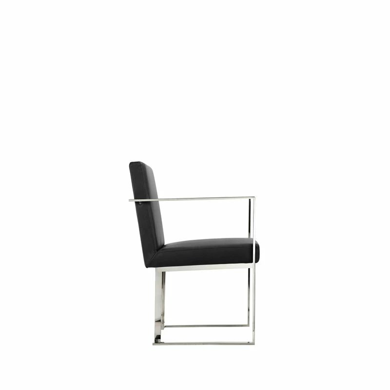 Coupon 🤩 Pangea Home Dexter 18.5" Modern Polyurethane & Metal Arm Chair In Black 🥰 5 Coupon 🤩 Pangea Home Dexter 18.5" Modern Polyurethane & Metal Arm Chair In Black 🥰 - Image 3
