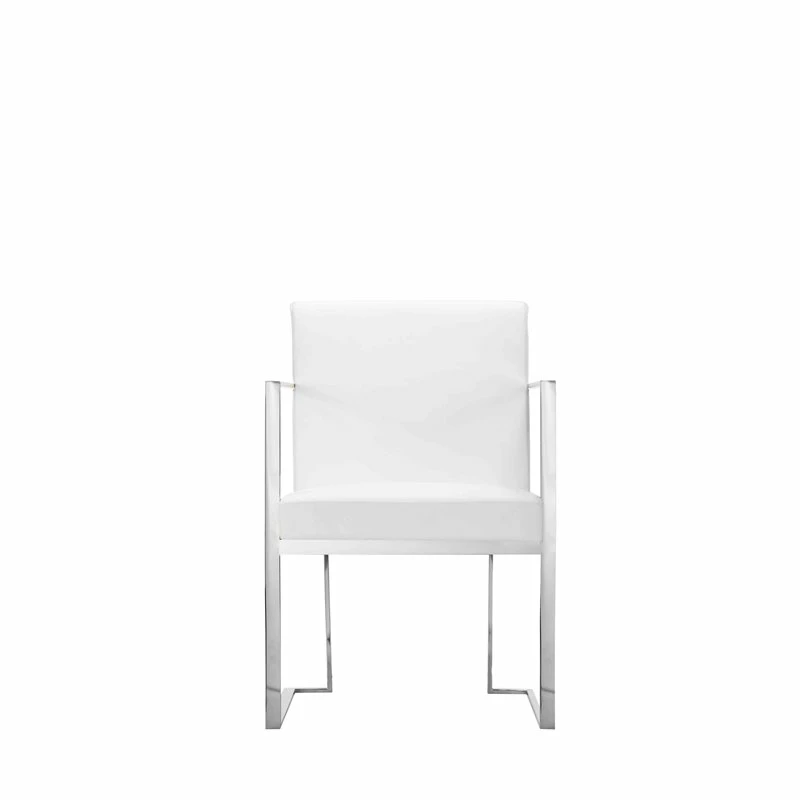 Buy ๐ฏ Pangea Home Dexter 18.5" Modern Polyurethane & Metal Arm Chair In White โ๏ธ 4 Buy ๐ฏ Pangea Home Dexter 18.5" Modern Polyurethane & Metal Arm Chair In White โ๏ธ - Image 2