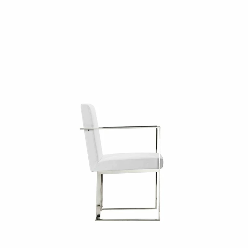 Buy ๐ฏ Pangea Home Dexter 18.5" Modern Polyurethane & Metal Arm Chair In White โ๏ธ 5 Buy ๐ฏ Pangea Home Dexter 18.5" Modern Polyurethane & Metal Arm Chair In White โ๏ธ - Image 3
