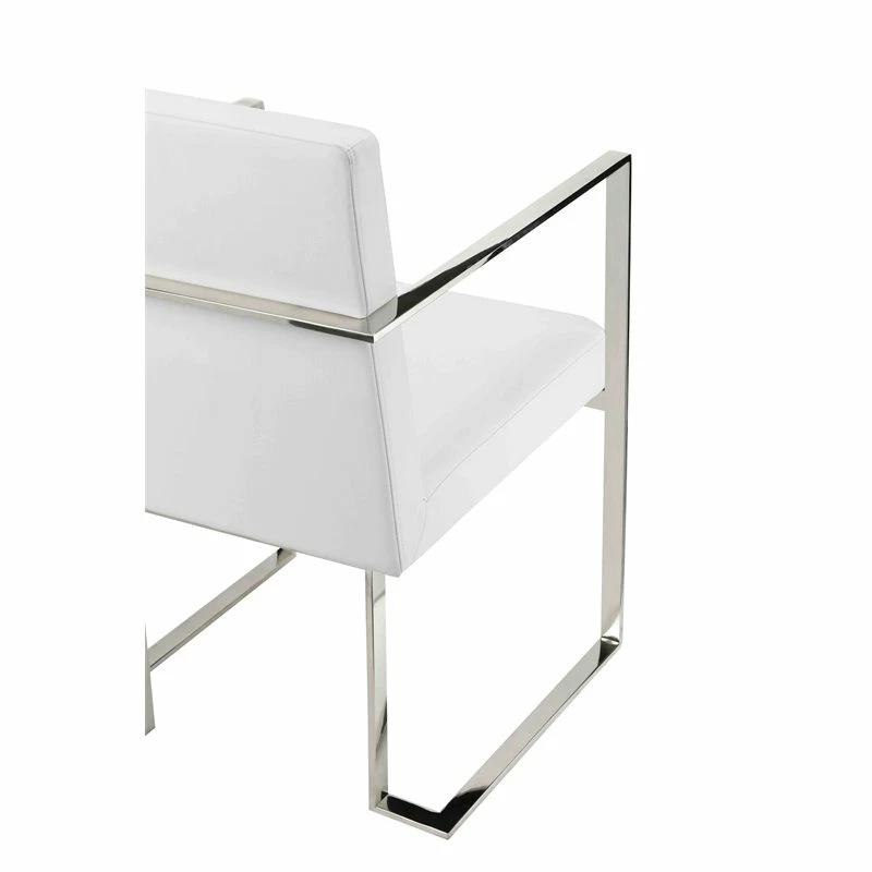 Buy ๐ฏ Pangea Home Dexter 18.5" Modern Polyurethane & Metal Arm Chair In White โ๏ธ 7 Buy ๐ฏ Pangea Home Dexter 18.5" Modern Polyurethane & Metal Arm Chair In White โ๏ธ - Image 5