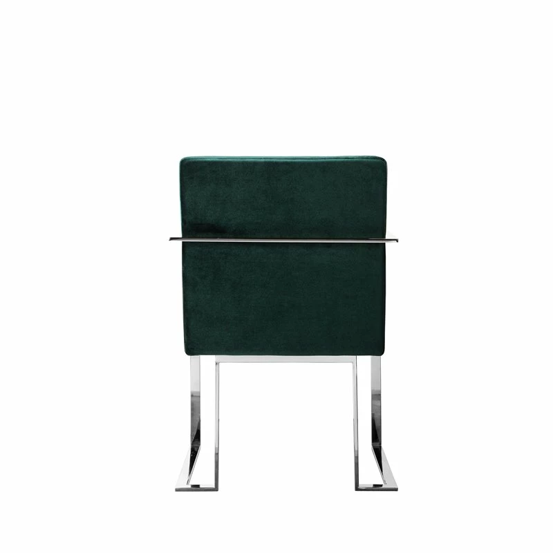Coupon ✨ Pangea Home Dexter 18.5" Modern Velvet/Steel Arm Chair In Green ✨ 6 Coupon ✨ Pangea Home Dexter 18.5" Modern Velvet/Steel Arm Chair In Green ✨ - Image 4