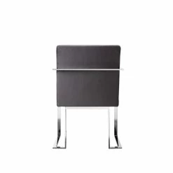 Brand new 😀 Pangea Home Dexter 18.5" Modern Velvet/Steel Arm Chair In Silver 🎉 -Cheap Office Chairs Store 2416610 3 L