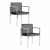 Deals ✨ Pangea Home Fred 27.5" Glen Velvet & Steel Dining Chair In Gray (Set Of 2) ⭐ -Cheap Office Chairs Store 2416617 L