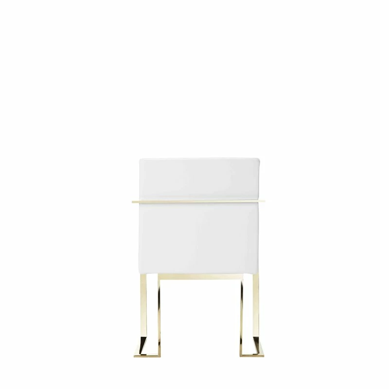 Outlet ๐ Pangea Home Dexter 18.5" Polyurethane & Metal Arm Chair In White/Gold ๐ฅ 6 Outlet ๐ Pangea Home Dexter 18.5" Polyurethane & Metal Arm Chair In White/Gold ๐ฅ - Image 4