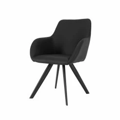 Wholesale 🧨 Pangea Home Mono 17" Perry Faux Leather Dining Chair In Black (Set Of 2) 🔔 -Cheap Office Chairs Store 2416706 1 L