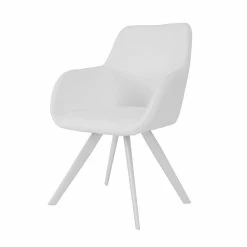 Wholesale 🔥 Pangea Home Mono 17" Perry Faux Leather Dining Chair In White (Set Of 2) 😉 -Cheap Office Chairs Store 2416707 4 L