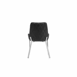 Buy 🔥 Pangea Home Hudson 19.3" Faux Leather Tufted Chair In Black/Silver (Set Of 2) ⭐ -Cheap Office Chairs Store 2416772 4 L