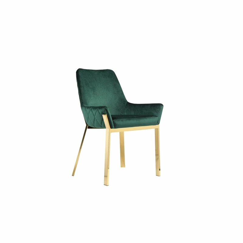 Discount โจ Pangea Home Hudson 19.3" Steel & Velvet Tufted Chair In Green & Gold (Set Of 2) ๐ 4 Discount โจ Pangea Home Hudson 19.3" Steel & Velvet Tufted Chair In Green & Gold (Set Of 2) ๐ - Image 2