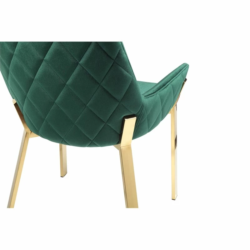 Discount โจ Pangea Home Hudson 19.3" Steel & Velvet Tufted Chair In Green & Gold (Set Of 2) ๐ 8 Discount โจ Pangea Home Hudson 19.3" Steel & Velvet Tufted Chair In Green & Gold (Set Of 2) ๐ - Image 6