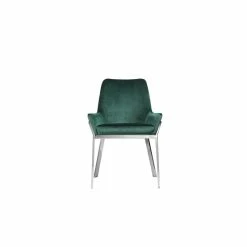 Best Pirce 🥰 Pangea Home Hudson 19.3" Steel & Velvet Tufted Chair In Green & Silver(Set Of 2) 😍 -Cheap Office Chairs Store 2416778 2 L