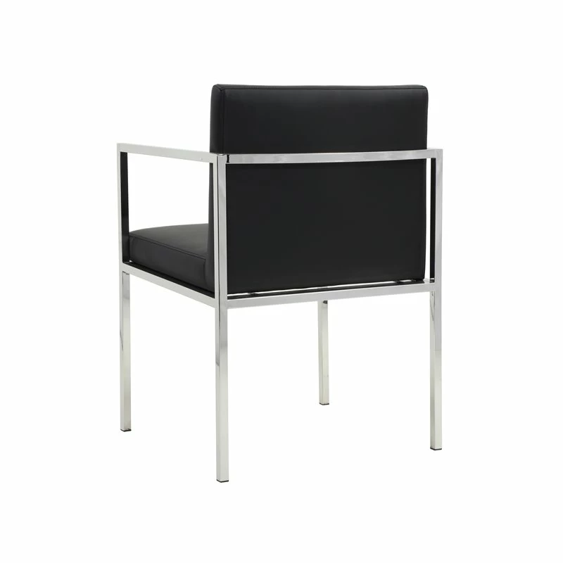 Discount ๐งจ Pangea Home Fred 27.5" Glen Faux Leather Dining Chair In Black (Set Of 2) ๐ 8 Discount ๐งจ Pangea Home Fred 27.5" Glen Faux Leather Dining Chair In Black (Set Of 2) ๐ - Image 6