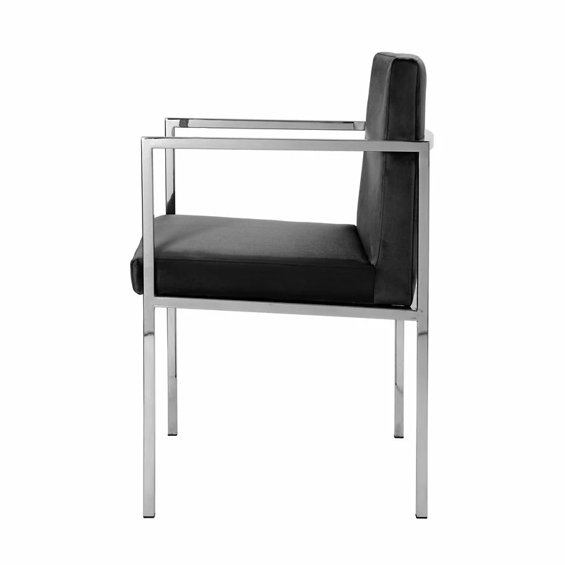 Discount ๐งจ Pangea Home Fred 27.5" Glen Faux Leather Dining Chair In Black (Set Of 2) ๐ 9 Discount ๐งจ Pangea Home Fred 27.5" Glen Faux Leather Dining Chair In Black (Set Of 2) ๐ - Image 7