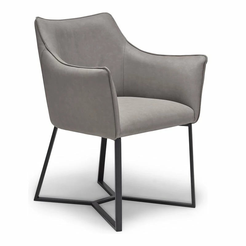 Outlet ⭐ Sofas To Go Isla 18" Polyurethane & Metal Dining Chair In Danfur Gray/Black 🤩 3 Outlet ⭐ Sofas To Go Isla 18" Polyurethane & Metal Dining Chair In Danfur Gray/Black 🤩