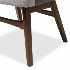 Best reviews of ✔️ Bowery Hill Dining Arm Chair In Gray And Walnut (Set Of 2) 🤩 -Cheap Office Chairs Store 2417121 6 L