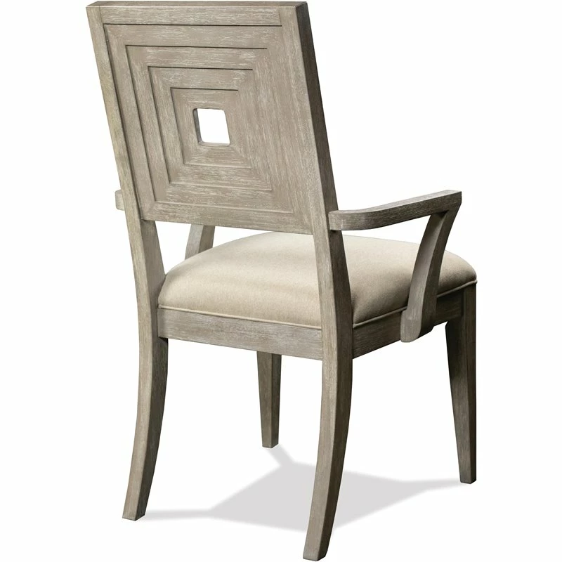 Hot Sale 🔔 Riverside Furniture Cascade Contemporary Wood Back Dining Arm Chair In Dovetail 🔥 3 Hot Sale 🔔 Riverside Furniture Cascade Contemporary Wood Back Dining Arm Chair In Dovetail 🔥