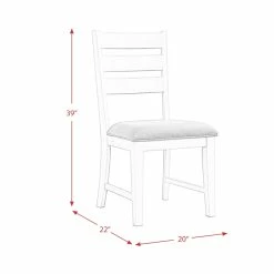 Best Pirce 🧨 Bowery Hill Ladder Back Side Chair In Cottage White (Set Of 2) ✨ 19 Best Pirce 🧨 Bowery Hill Ladder Back Side Chair In Cottage White (Set Of 2) ✨ -Cheap Office Chairs Store 2421081 12 L