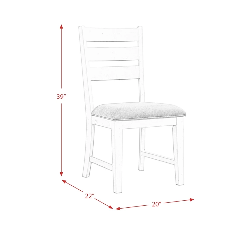 Best Pirce 🧨 Bowery Hill Ladder Back Side Chair In Cottage White (Set Of 2) ✨ 7 Best Pirce 🧨 Bowery Hill Ladder Back Side Chair In Cottage White (Set Of 2) ✨ - Image 5