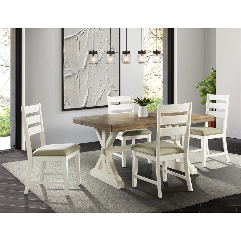 Best Pirce 🧨 Bowery Hill Ladder Back Side Chair In Cottage White (Set Of 2) ✨ 8 Best Pirce 🧨 Bowery Hill Ladder Back Side Chair In Cottage White (Set Of 2) ✨ - Image 6