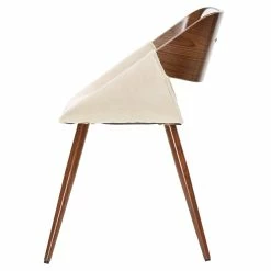 Cheapest 💯 New Pacific Direct Cyprus 19.5" Fabric Chair In Santorini Sand Beige/Walnut ❤️ -Cheap Office Chairs Store 2422358 3 L
